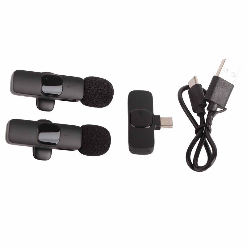 Wireless Lavalier Microphone Mini Plug and Play Live Stream Recording