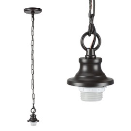 Aspen Creative 21052-11, Indoor Pendant Light Kit, 6' SPT-1 Black Wire / 5' Steel Chain. Socket Cup: 3-1/8" W x 1-5/8" H Suitable: 11-1/2" D. to 16" D. Pendant Shade. Oil Rubbed Bronze.1 Pack