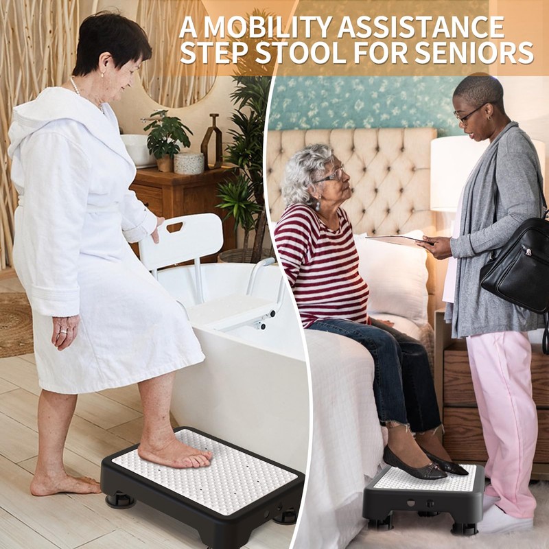 Ronlap One Step Stools for Adults, Portable Safety Step Platform