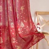 Pony Dance Living Room Curtains with Gold Pattern Red Curtains