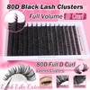 DIY Lash Extension Kit 300pcs Individual Lashes Cluster 80D D