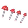 4Pcs Bowl Router Bit Ball Bearing Dish Carving CNC Milling