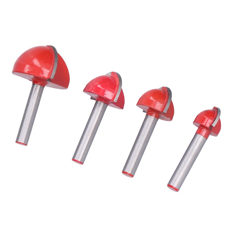 4Pcs Bowl Router Bit Ball Bearing Dish Carving CNC Milling