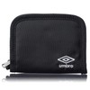 Umbro Men's Round Zip Bifold Wallet, black