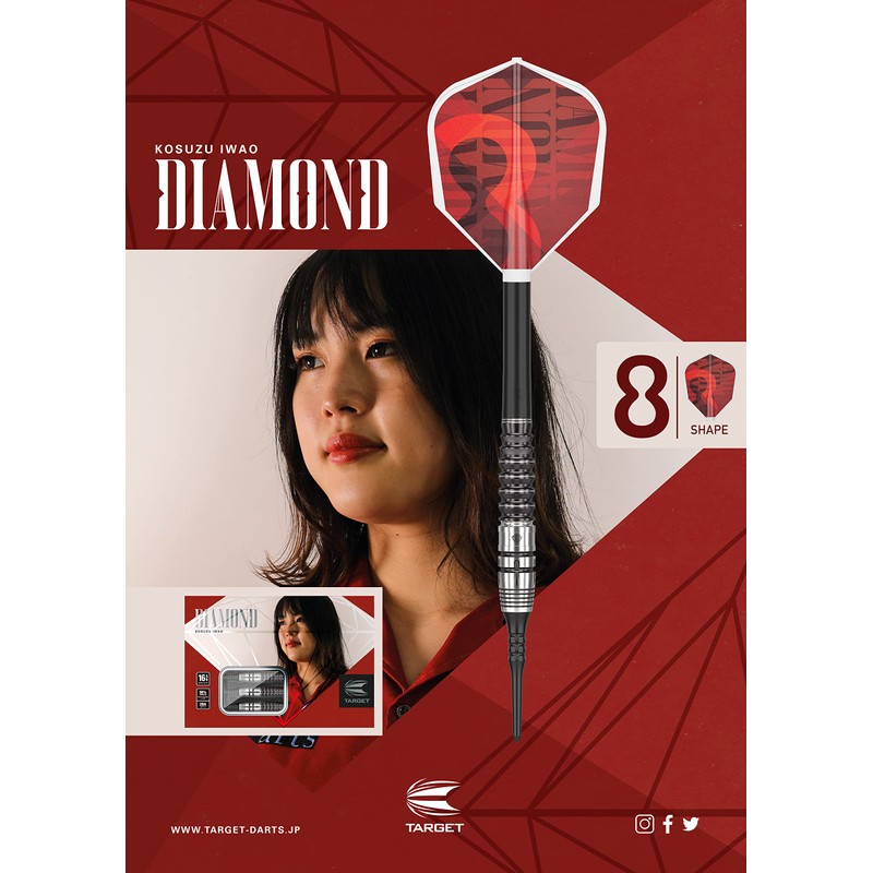 TARGET PRIME SERIES DIAMOND 90% 16.5G 2BA SOFT TIP DARTS