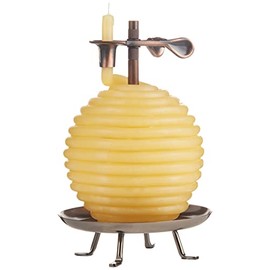 Candle by the Hour 60-Hour Round Candle, Eco-friendly Natural Beeswax with Cotton Wick,Yellow