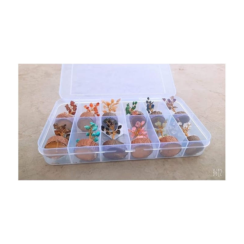 12Pcs Crystal Tree Box, Crystal Mystery Box, Beautiful Small Crystal