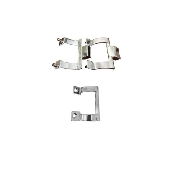Gordon Glass Chrome Shower Door Towel Bar Brackets and Inside Handle Pull Kit, 2" Screw Holes