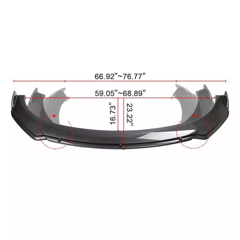 CNPAPC For Hyundai Genesis Sedan Coupe Front Bumper Lip Spoiler