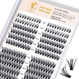Individual Lashes 3D Lash Cluster Large Tray 240pcs 0.07mm 30D+40D D Curl Mix 9-16mm Mink Lash Cluster Mixed Tray False Eyelashes By ACTROL(40D/50D,9-16 Mix)
