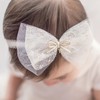 ICKEYOU Baby Girls Bow Lace Headband Cute Soft Hairband White