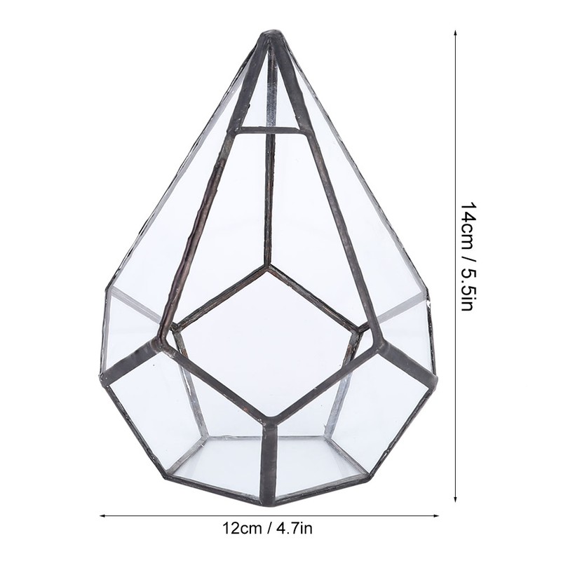 Stylish Geometric Shape Flowerpot Glass Plant Planter Succulent Plants Container