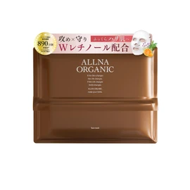 【For skin with less noticeable pores】ALLNA ORGANIC Face Pack Facial Mask [with plant aroma fragrance] Additive-free Pack for face Daily use Organic cotton used Moisturizing (Normal・Retinol) Large