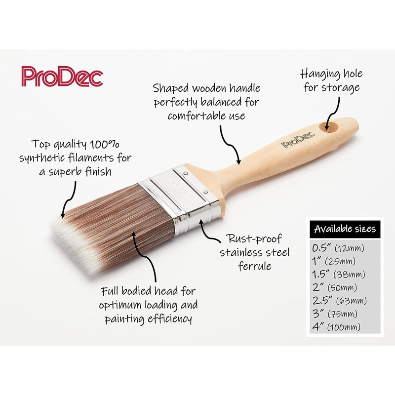 ProDec 3 Piece Premier Trade Professional Synthetic, Contains 1, 1.5,