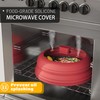 Microwave Splatter Cover, Vented Silicone and Glass Cover Splatter Guard