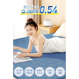 Mattress Pad for Summer, Q-MAX 0.54 & Increases Cooling Feel, Single Reversible, Cool, Sheets, Can Be Used in All Seasons, Moisture Wicking, Breathable, Washable, Bed Pad, Fixed Rubber Band, Anti-Mite