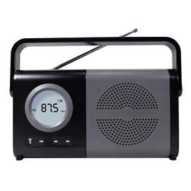 ottosing AM/FM Portable Radio & Bluetooth Speaker- Battery Operated & Wall Plug-in, Headphone Jack, Digital LCD Display, USB/TF Playback - Easy to Use Gifts for Seniors