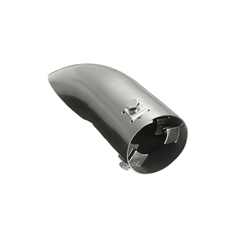 C-FUNN Chrome 60 mm Car Curved Tailpipe Exhaust Bumper Trim