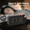Timegyro Digital Alarm Clock Battery Operated - LCD/LED Display Switchable,
