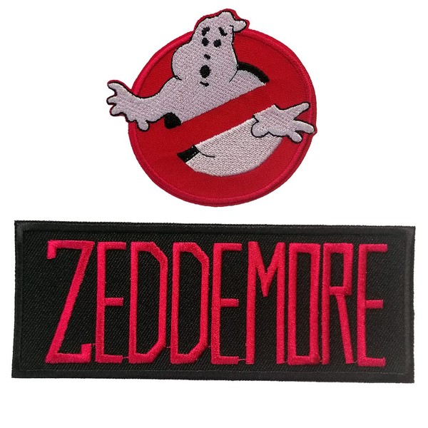 Ghostbuster Set of 2 Zeddemore Logo Film Patches Iron-On Patches