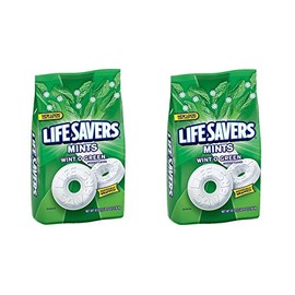 Life Savers HDFJD Mints Wint-O-Green Hard Candy 41-Ounce Party Size Bag, 2 Pack of 2 Bags