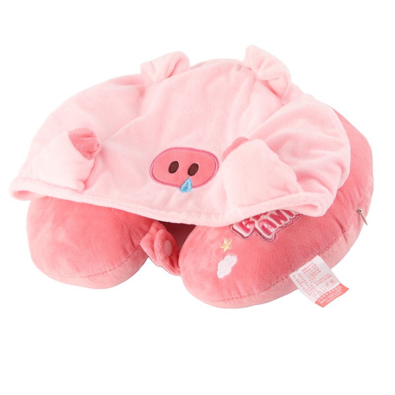 Hooded Neck Pillows Hoodie U Shape Travel Pillow Head Chin