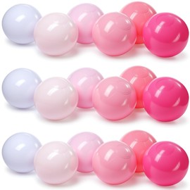 Realspring 24 Pcs Inflatable Beach Balls for Kids Bulk Pastel Solid Color Jumbo Beach Ball Swim Pool Floating Toys Baby Shower Birthday Summer Party Decor(Pink and White,10 Inch)
