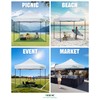 Acepic Heavy Duty 10x10 Peak Pole Canopy Replacement Top Cover