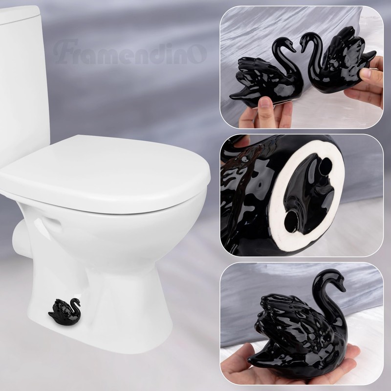 Framendino, 2 Pack Ceramic Toilet Bolt Caps Cute Animal Lovely
