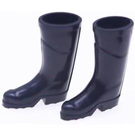 1Pair Black 1/12 Miniature Rubber Boots Dollhouse Garden Accessories Lightweight Dollhouse Decor