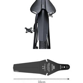 Samcos Mudflap, Rear Fender, Bicycle Fender, Cross Bike, Road Bike, Mountain Road, Deadfly, Extended, Universal Use, Prevents Mud Splash, Easy To Install (Gray)