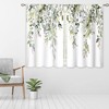 oolygoo Eucalyptus Botanical Leaves Floral Kitchen Window Curtains Over Sink