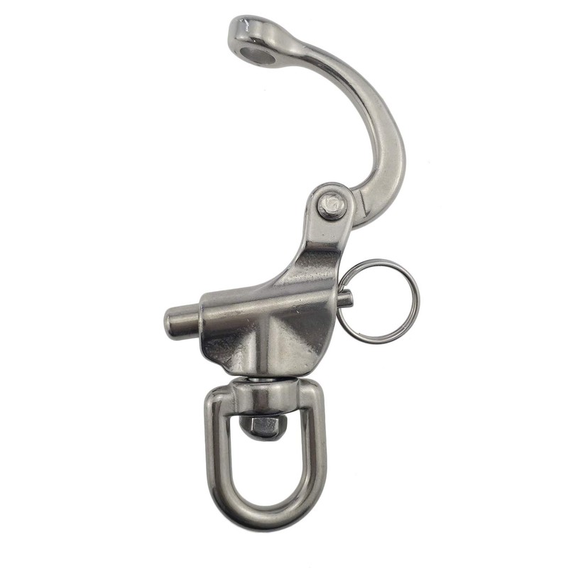 Pair 3-1/2inches Swivel Eye Snap Shackle Quick Release Bail Rigging