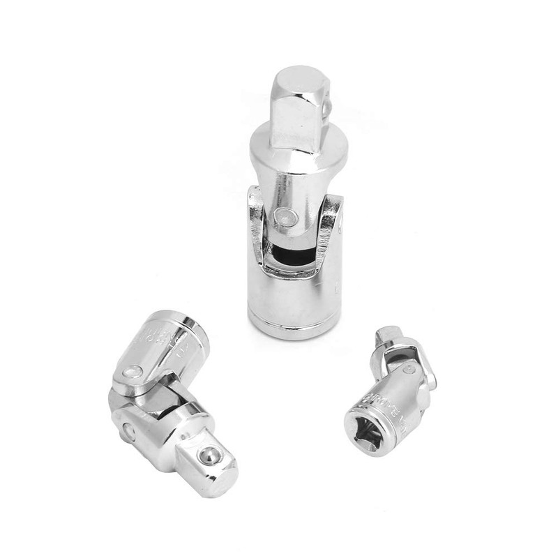 VIFERR 3pcs Universal Joint Socket CRV 1/4" 3/8" 1/2" 360°
