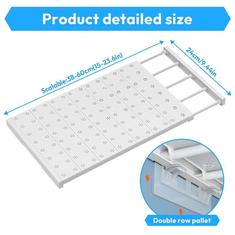 Adjustable Shelves for Cupboard, Expandable Cupboard Shelf Tension Rod, Adjustable