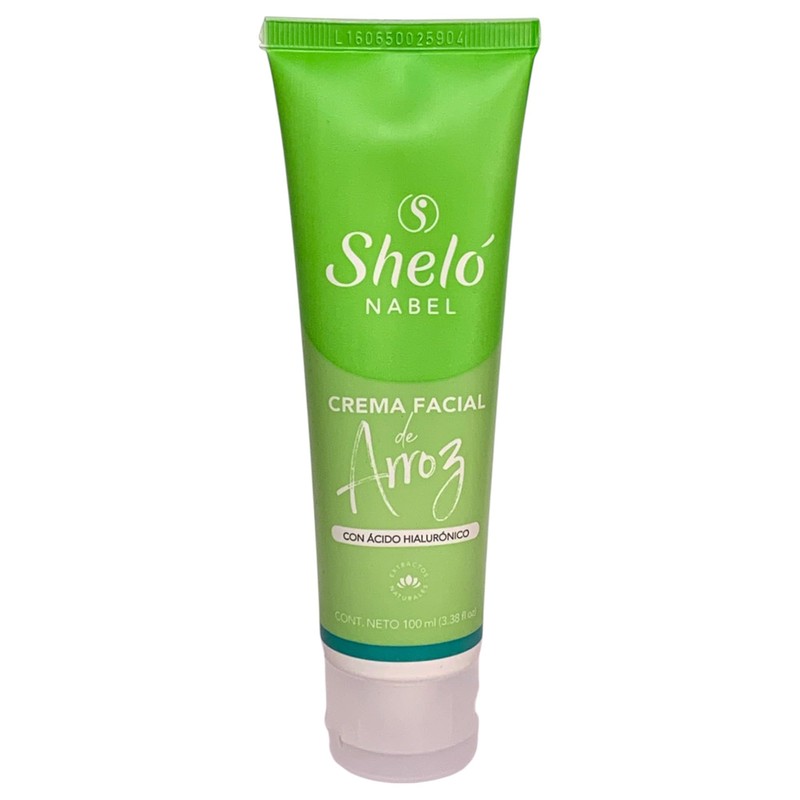 Sheló Nabel Crema Facial de Arroz con Ácido Hialurónico, Extractos