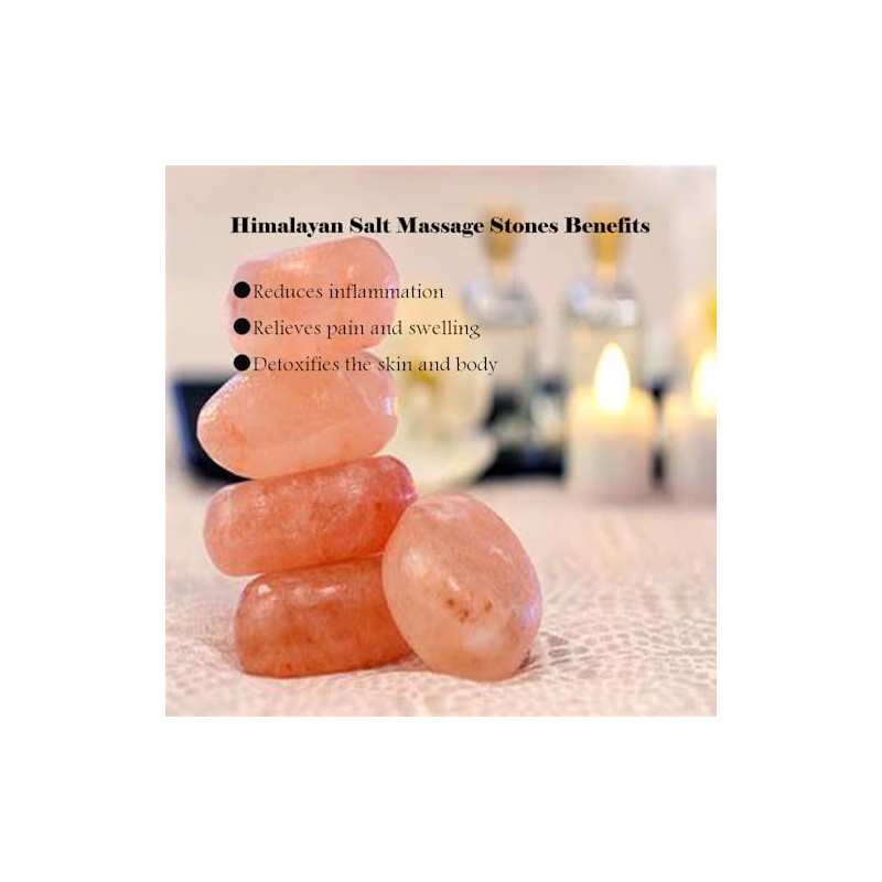 Windfulogo Himalayan Massage Stones, Salad Massage Stones, Cold Massage Case