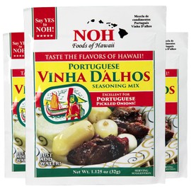 NOH Portuguese Vinha D'alhos Seasoning Mix, 1.125 oz Packet (Pack of 3) - Authentic Portuguese Meat & Fish Seasoning Mix, Ideal for Pork, Chicken, Shrimp Scampi, Pickled Onions, & More - No Added MSG