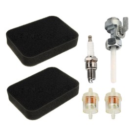 Hippotech Pack of 2 Air Filter Fuel Shutoff Valve Petcock for Generac GP5000 P5500 GP6000E GP6500 GP6500E GP7000 GP7000E GP7500 GP7500 with Spark Plug Fuel Filter