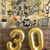 HOWAF 30th Birthday Party Decorations, 30pcs 30th Birthday Party Black
