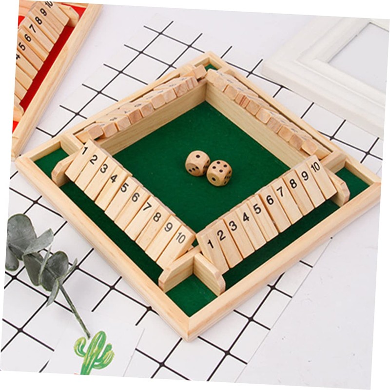 Generic 1 Set Wooden Board Dice Game Fun Entertainment for