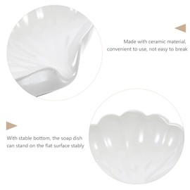 Elegant Shell Shape Soap Dish Self Draining Soap Holder Bathroom Shower Kitchen Countertop Decorative Soap Tray Keeps Soap Dry