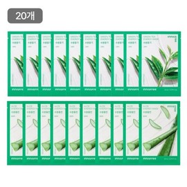 Innisfree 이니스프리 그린티팩 22mL 10매 + 알로에팩 22mL 10매 Innisfree Green Tea Pack 22mL 10 sheets + Aloe Pack 22mL 10 sheets