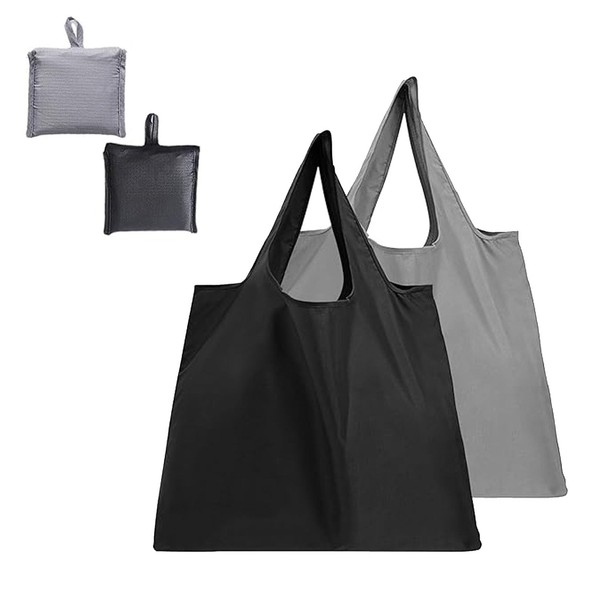 WSS-UK 2PCS Reusable Shopping Bag,Waterproof Reusable Sturdy Shopping Bags with