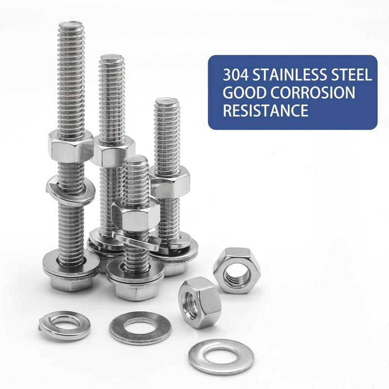 1/4-20 Nut and Screw Spacer Assortment Set (1/4-20x3-1/4(10Sets))