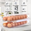 RoskDeewat Egg Holder for Fridge, Automatic Rolling Egg Container for
