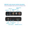 Wilxisum HDMI Arc Audio Extractor, ARC to RCA+Optical+3.5mm+Coaxial Converter/Adapter, RCA,3.5mm