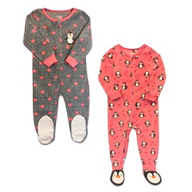 Royal Boys Babys and Toddlers Cozy Fleece Non-Slip Footed, Zip-Front, Blanket Sleepers for Sleep and Play - Pack of 2 (5T) Pink