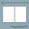 POPRUN 2026 Weekly Planner Notebook (Jan-Dec), Medium 8.5''x 6.5'' -