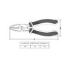 Tactix 200013 Linesman Plier, 220mm/8-1/2-Inch, Black/Orange